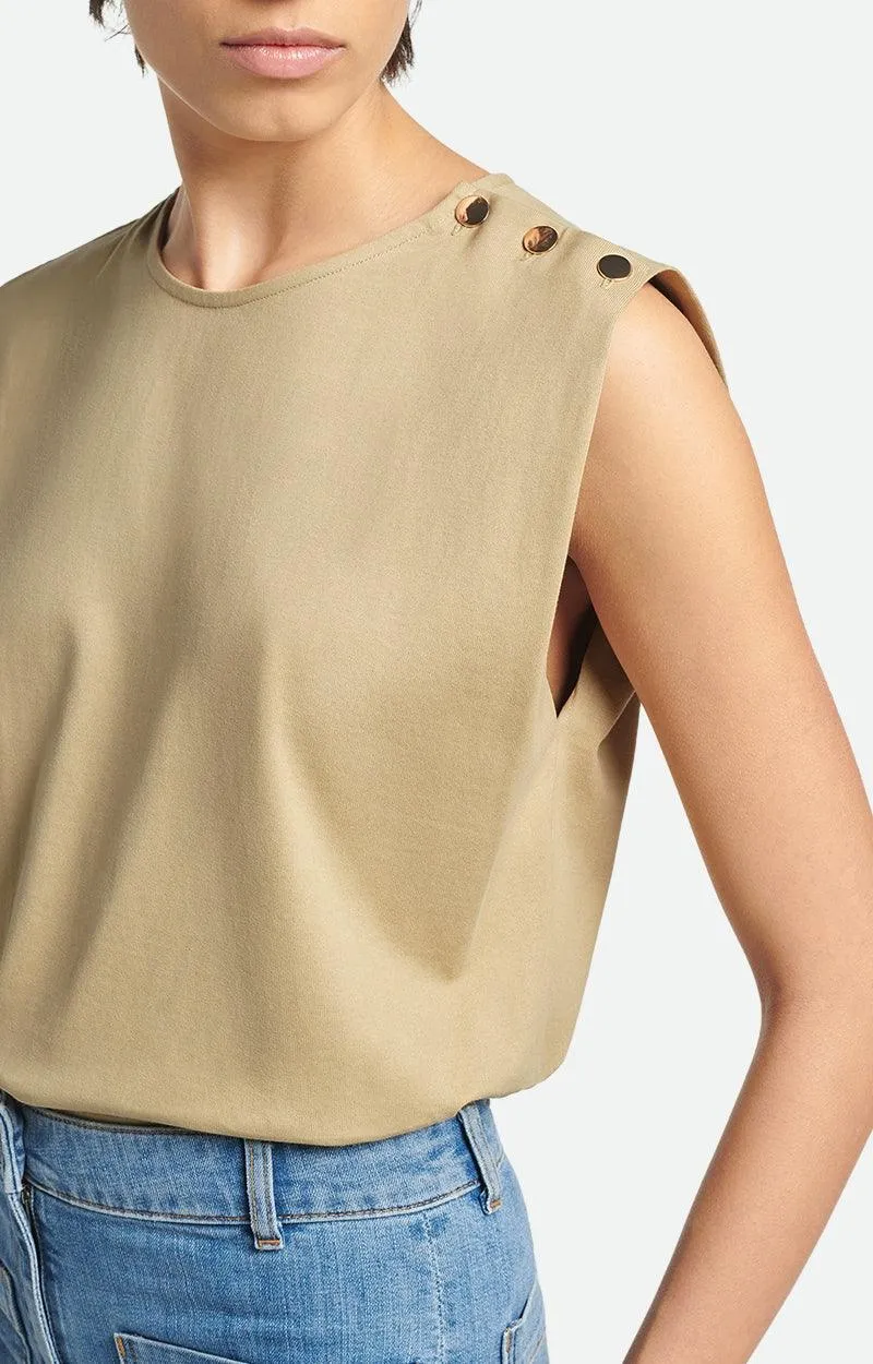 Amandine Sage Stud Tank