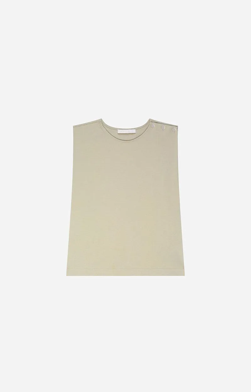 Amandine Sage Stud Tank