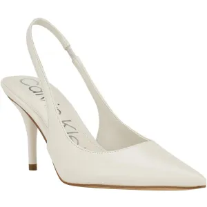 Calvin Klein Womens Cinola Leather Pumps Slingback Heels