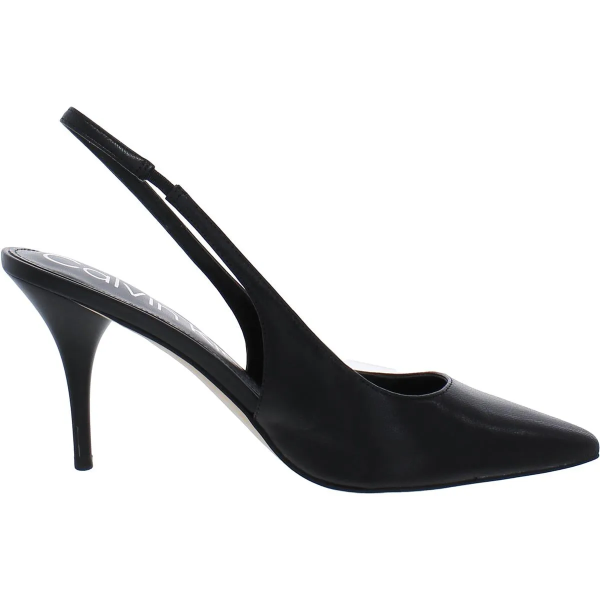 Calvin Klein Womens Cinola Leather Pumps Slingback Heels