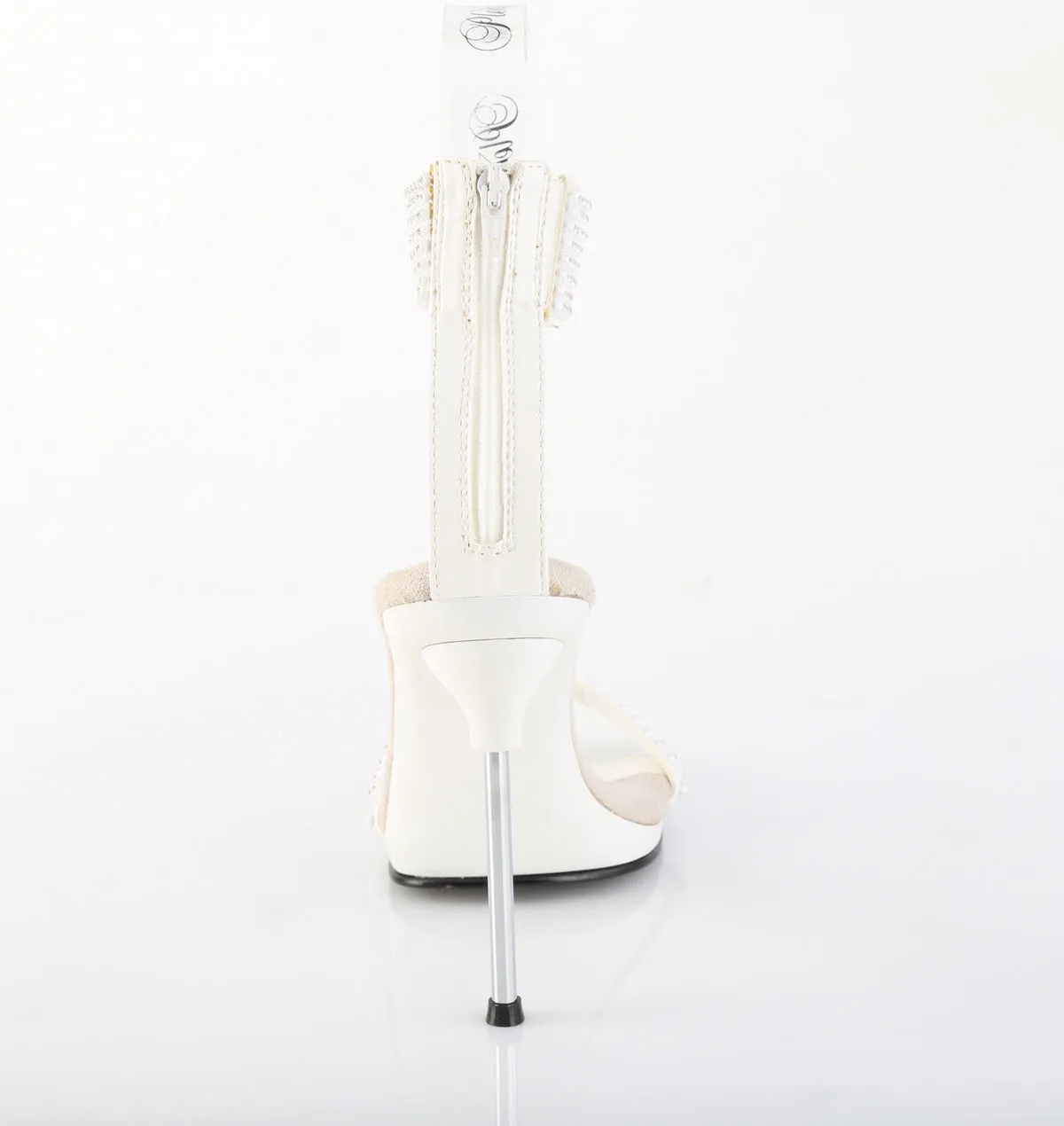 CHIC-40 Fabulicious 4 1/2" Chic White Faux Leather Sexy Shoes (High Heels)