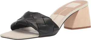 Dolce Vita Moly Black Stella Slip On Squared Open Toe Block Heeled Sandals