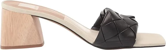 Dolce Vita Moly Black Stella Slip On Squared Open Toe Block Heeled Sandals