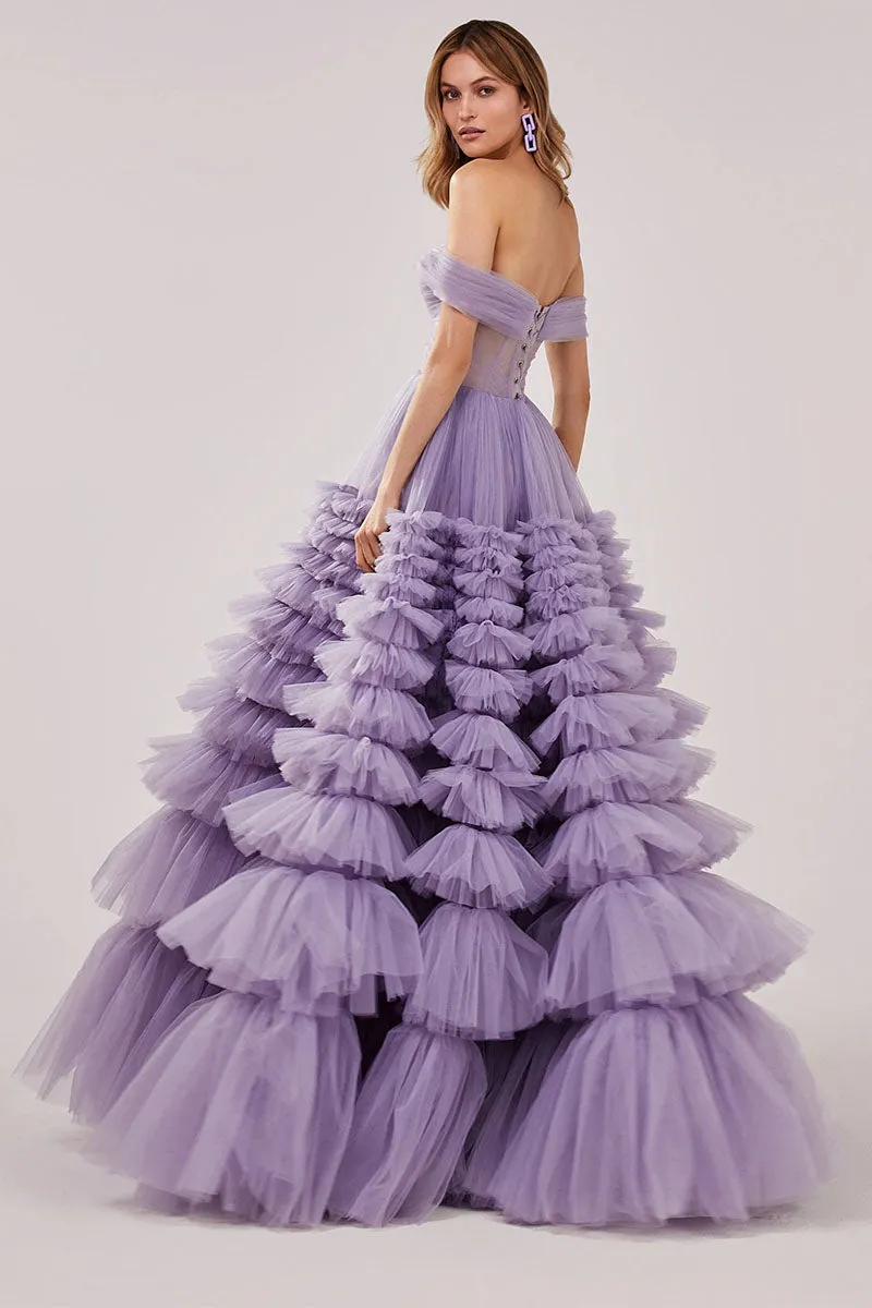 Duchess Off-The-Shoulder Graceful Prom Maxi Dress