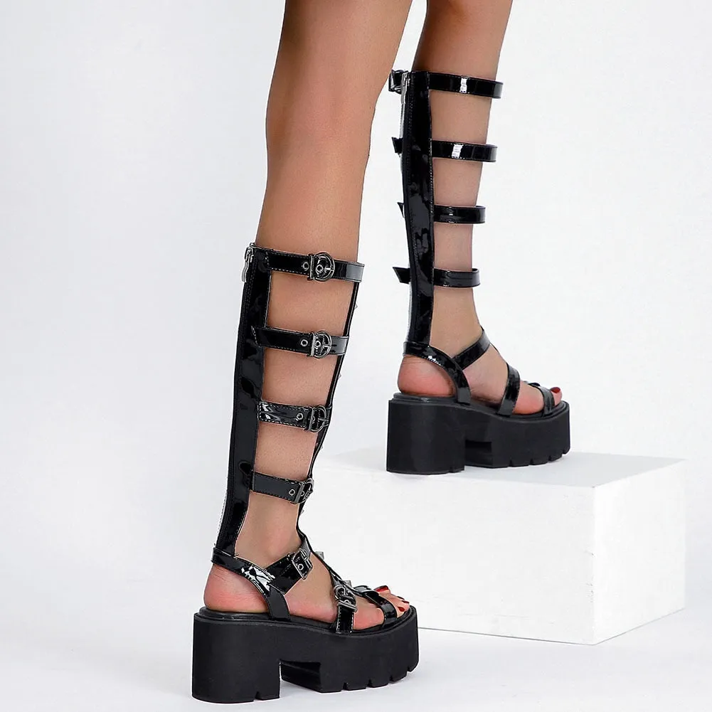 High Gladiator Platform Sandals