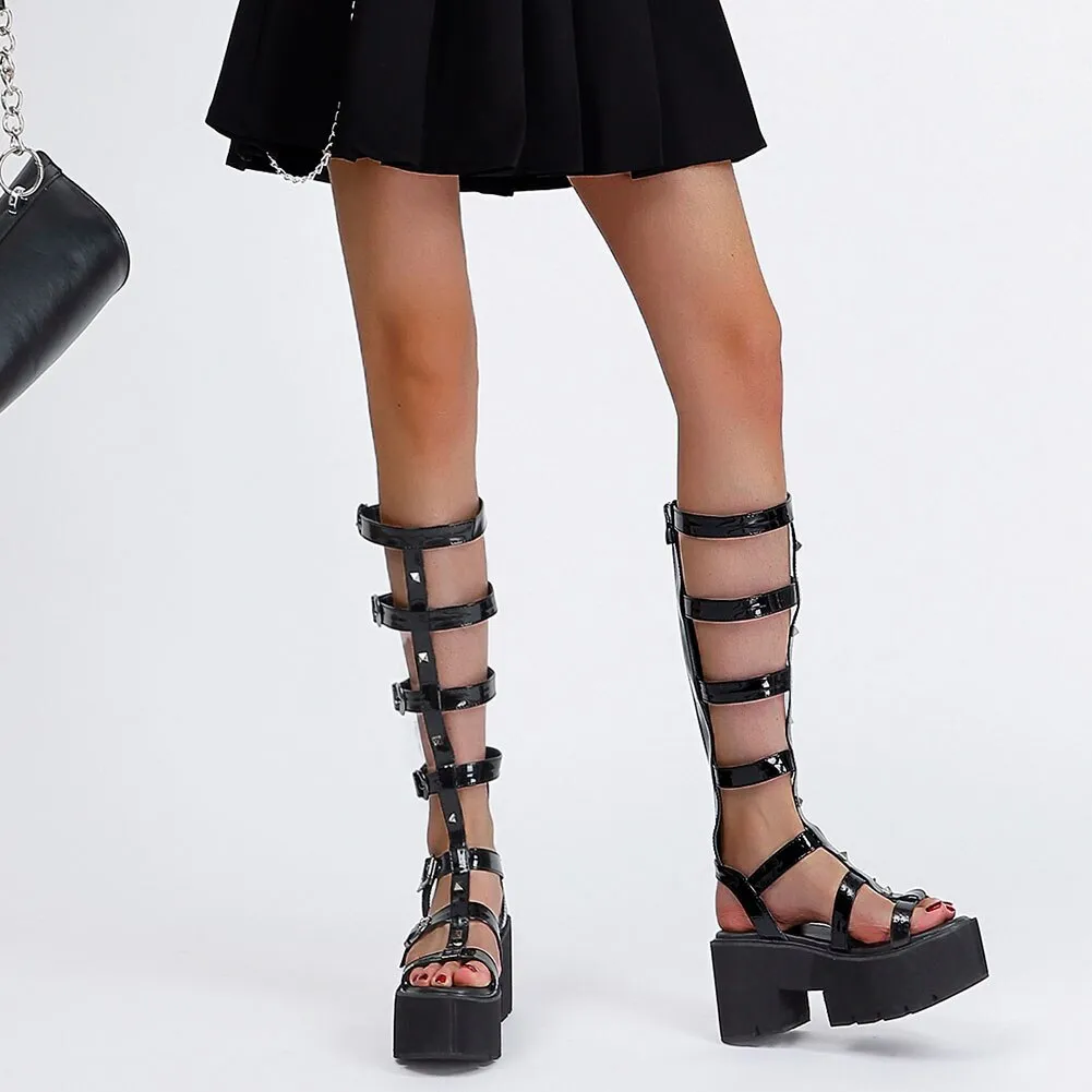 High Gladiator Platform Sandals