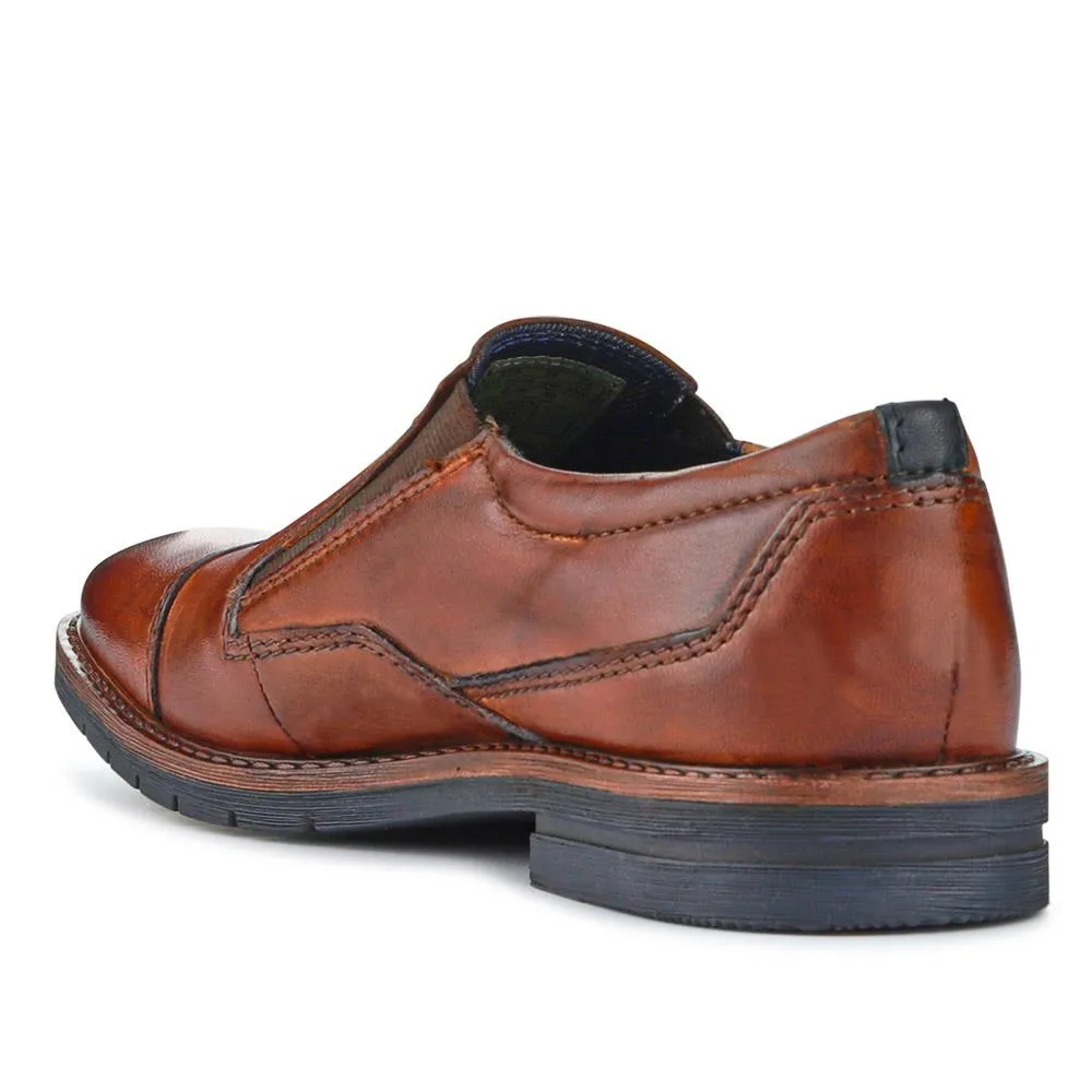 Leather Elasticated Slip-On Shoes - BUG41508 / 326 684