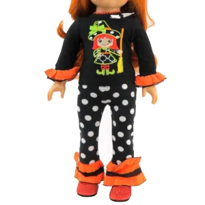 Little Witch Polka Dot Pant Set for 18-inch dolls