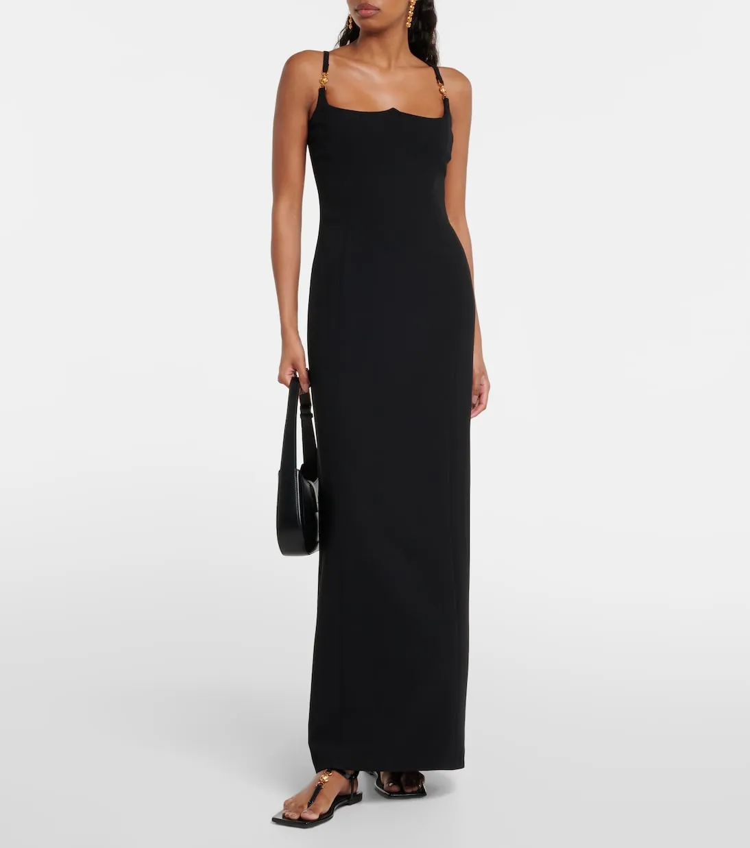 Medusa '95 Versace leather strappy sandals, black