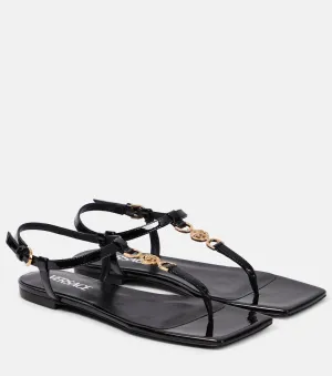 Medusa '95 Versace leather strappy sandals, black