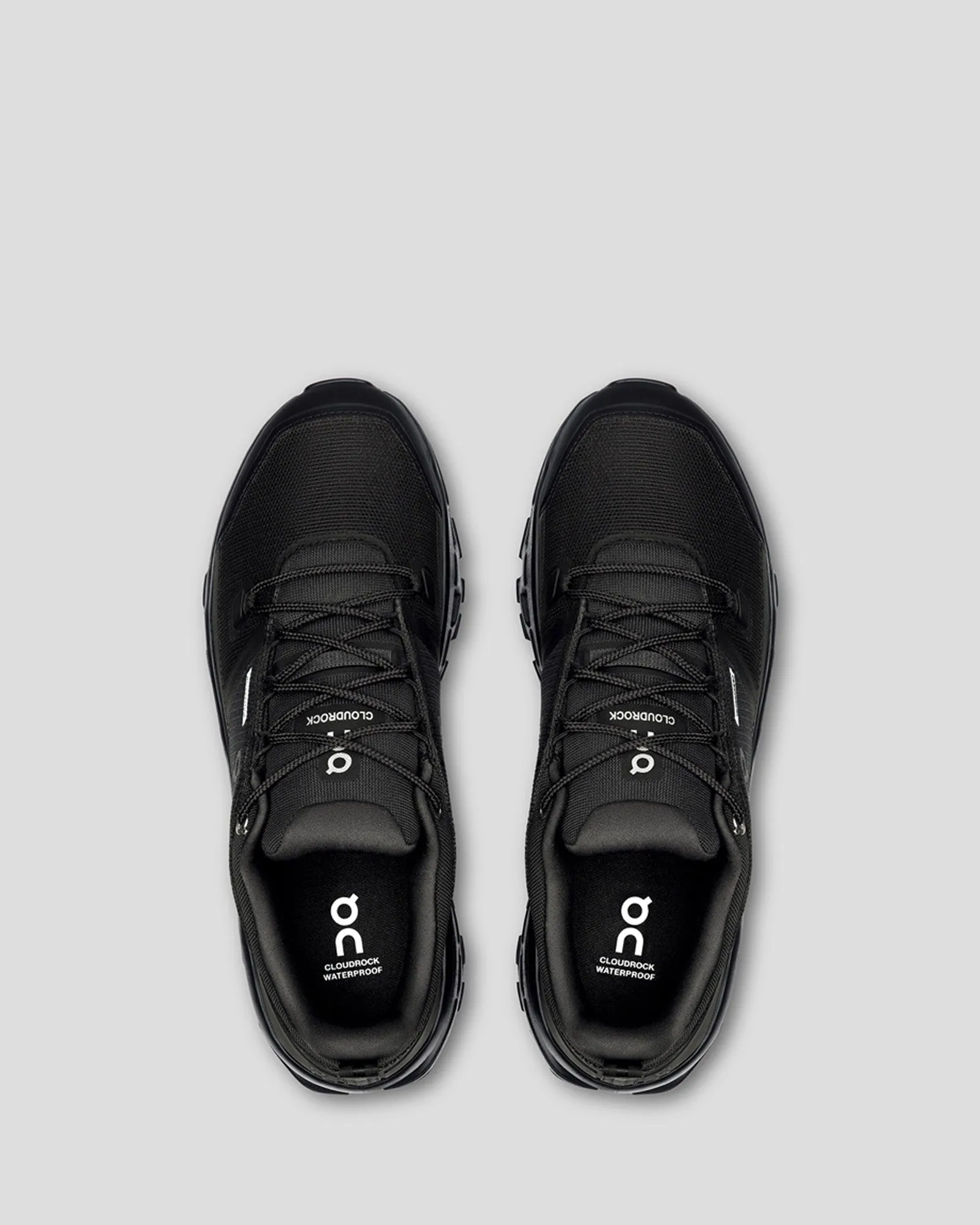 Men's On Running Cloudrock Low Hiking Shoes - Black/Black