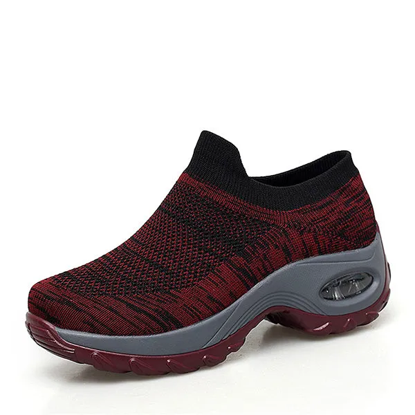 Mesh Cushioned Running Casual Platform Shoes