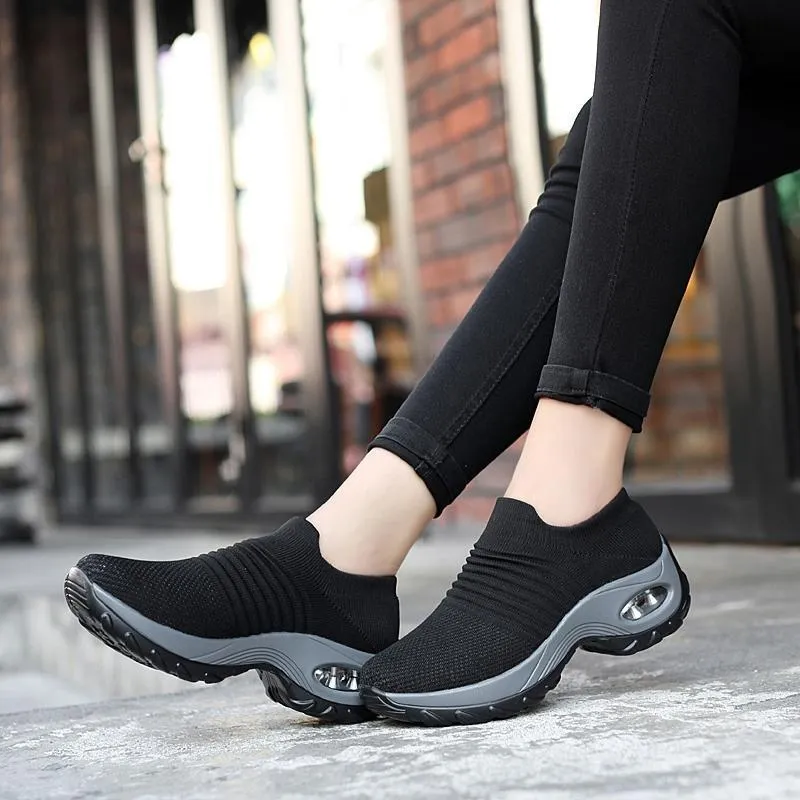 Mesh Cushioned Running Casual Platform Shoes