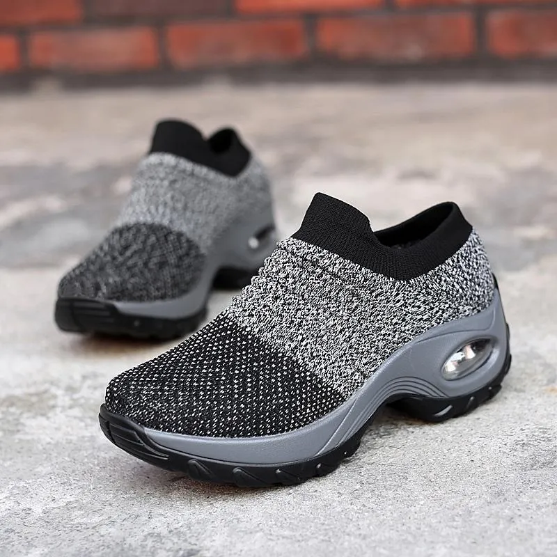 Mesh Cushioned Running Casual Platform Shoes