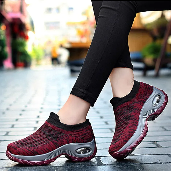 Mesh Cushioned Running Casual Platform Shoes
