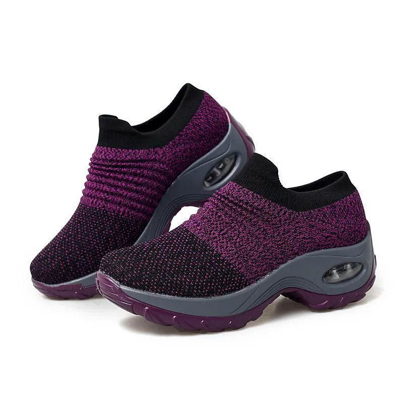 Mesh Cushioned Running Casual Platform Shoes
