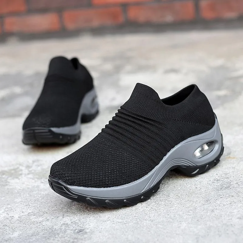 Mesh Cushioned Running Casual Platform Shoes