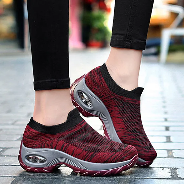 Mesh Cushioned Running Casual Platform Shoes