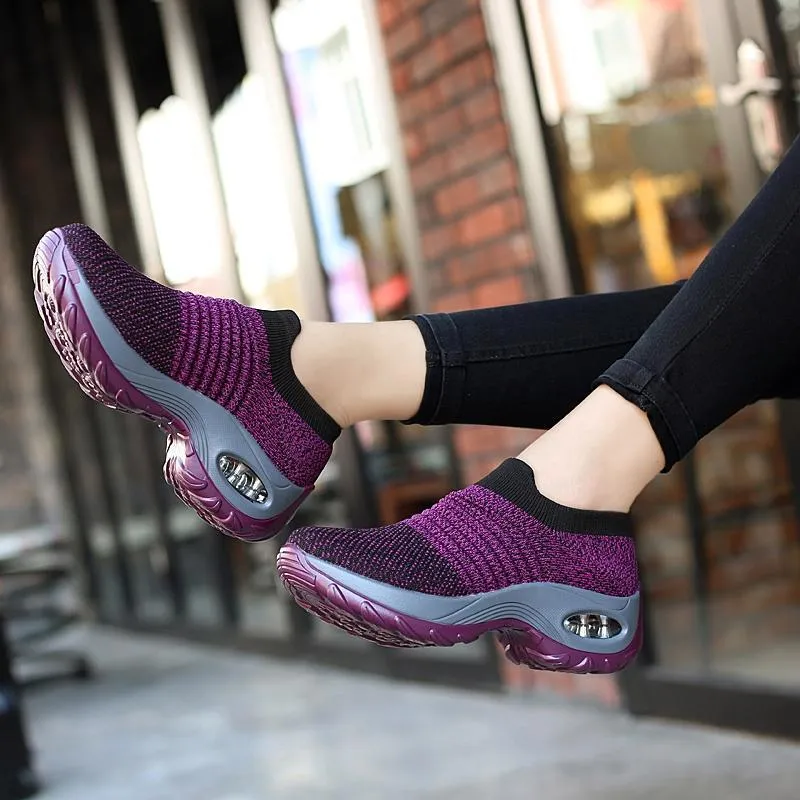 Mesh Cushioned Running Casual Platform Shoes