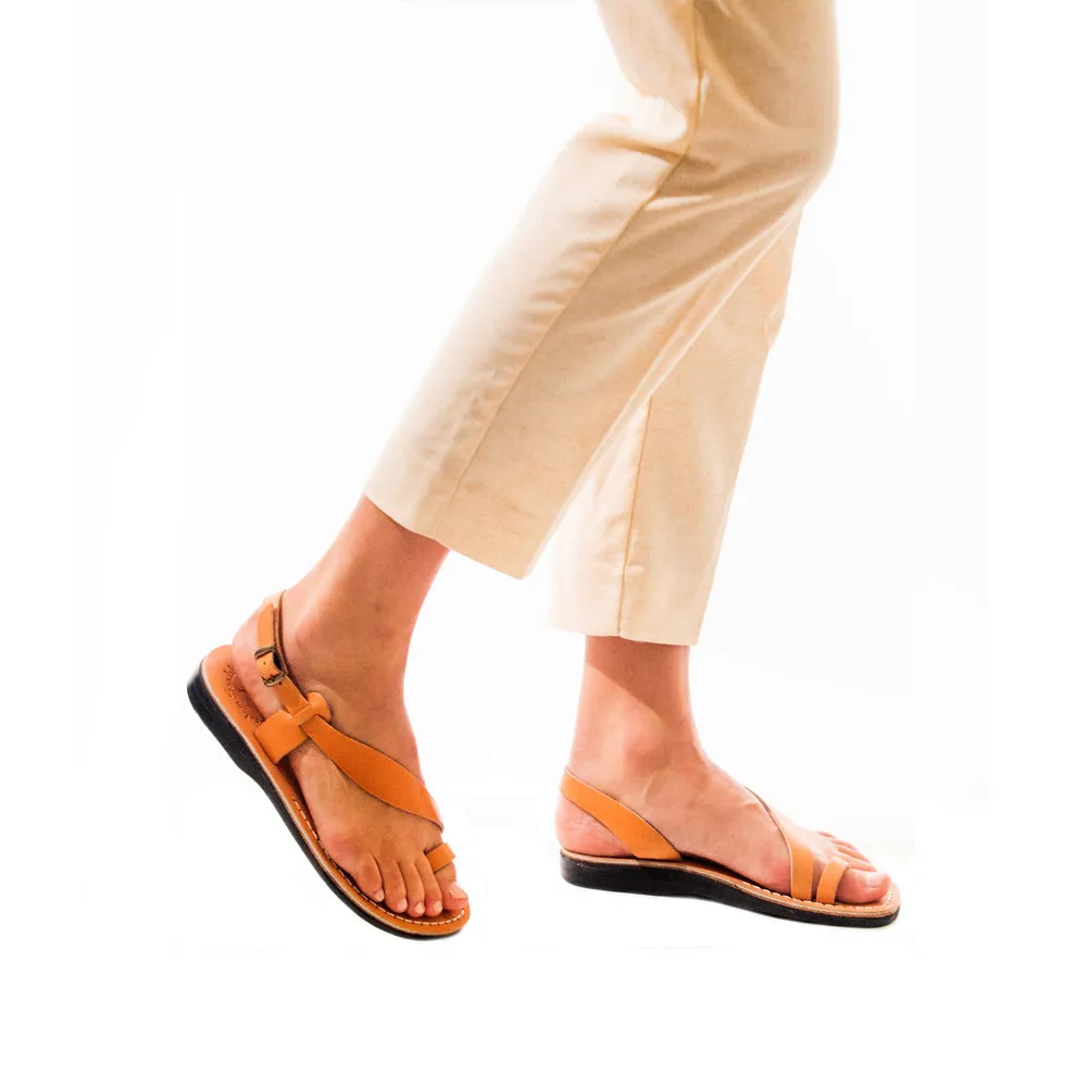 Mia - Leather Backstrap Sandal | Tan