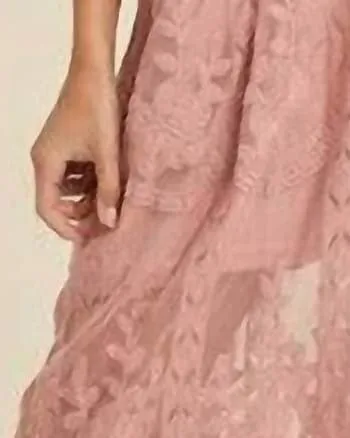 Midsummers Lace Maxi Dress in Mauve | Mauve