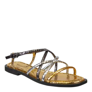 NAKED FEET - MINIMALIST in PEWTER Flat Sandals