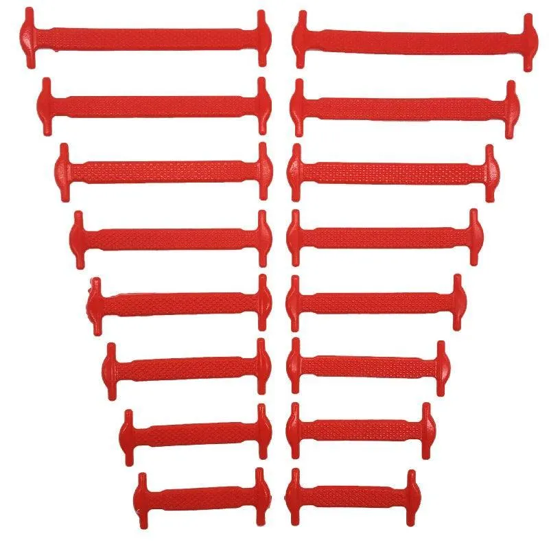 No-Tie Silicone Shoelaces – Elastic Waterproof Laces in 8 Sizes & 12 Colors for Easy Slip-On Shoes