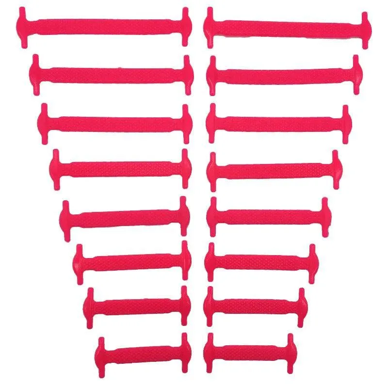 No-Tie Silicone Shoelaces – Elastic Waterproof Laces in 8 Sizes & 12 Colors for Easy Slip-On Shoes