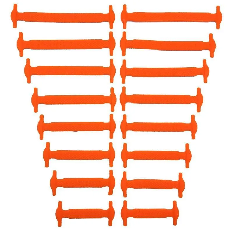 No-Tie Silicone Shoelaces – Elastic Waterproof Laces in 8 Sizes & 12 Colors for Easy Slip-On Shoes
