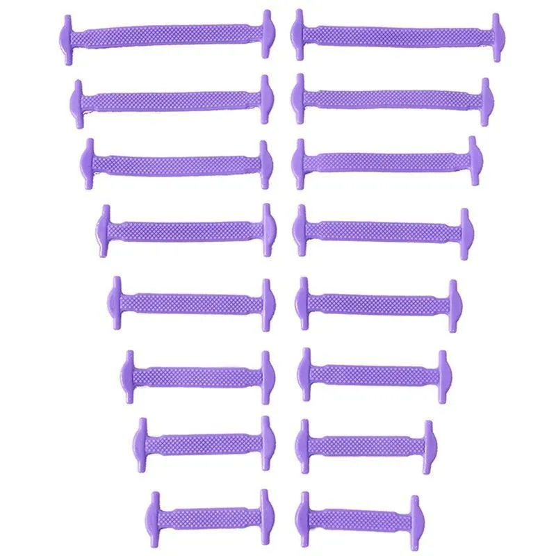 No-Tie Silicone Shoelaces – Elastic Waterproof Laces in 8 Sizes & 12 Colors for Easy Slip-On Shoes