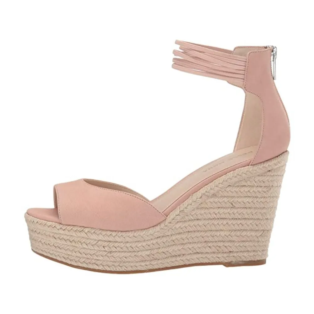Raven Blush Nubuck Pelle Moda Wedge Sandals