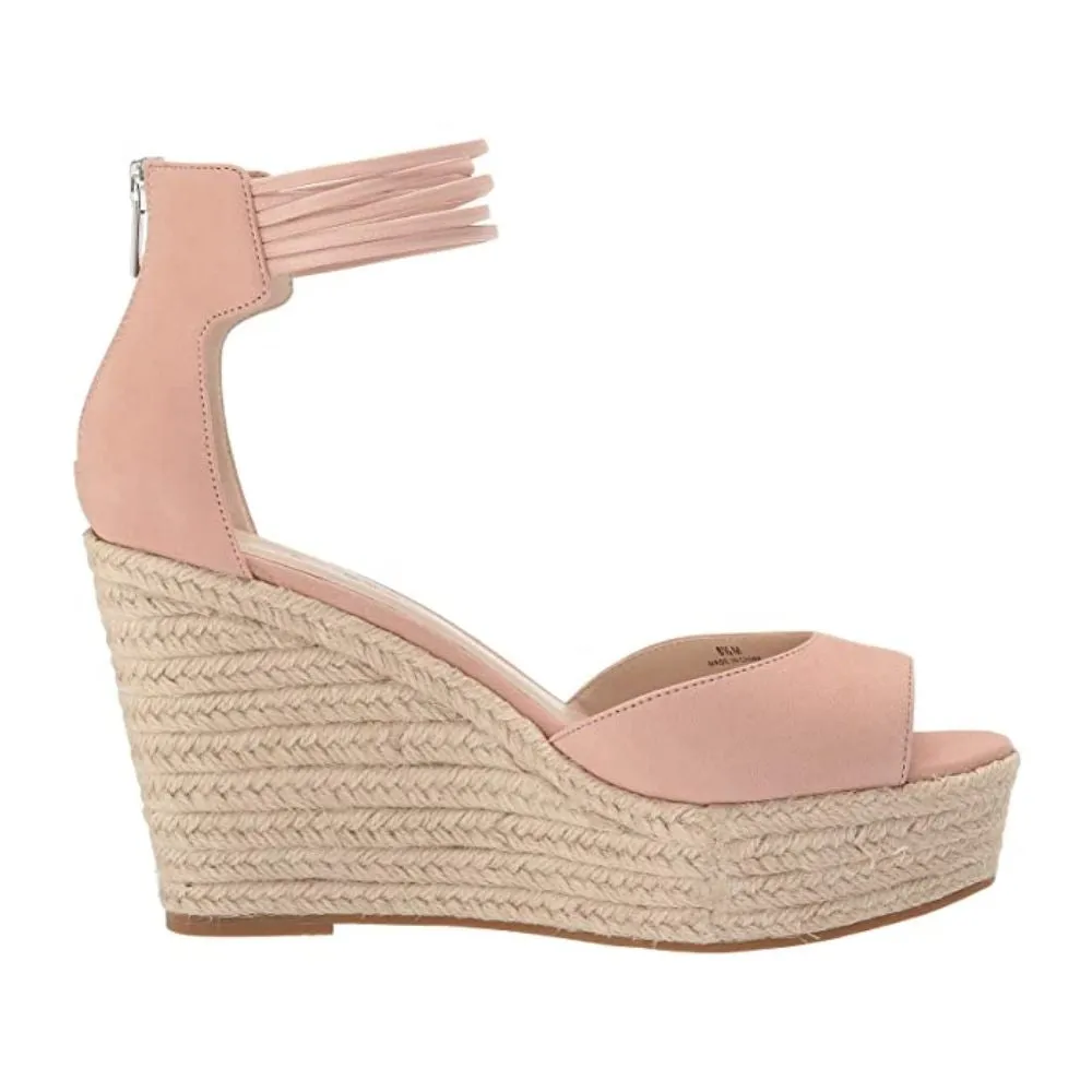 Raven Blush Nubuck Pelle Moda Wedge Sandals