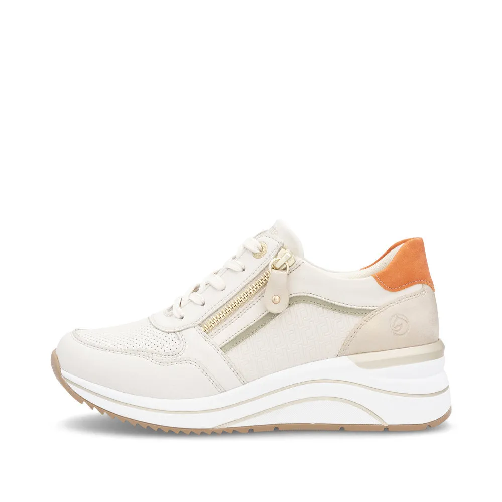 Remonte Trainers with lace and zip D0t10-80 BEIGE