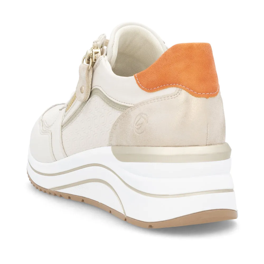 Remonte Trainers with lace and zip D0t10-80 BEIGE