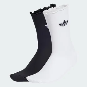 Ruffle Socks 2PK (White   Black)