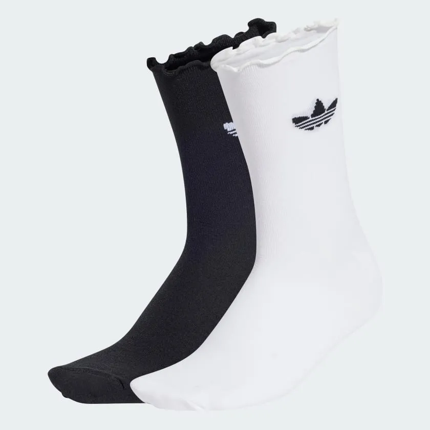Ruffle Socks 2PK (White   Black)