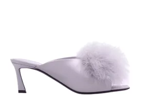 Saint Laurent New Women's Light Purple Mae Slip-On Mules Shoes