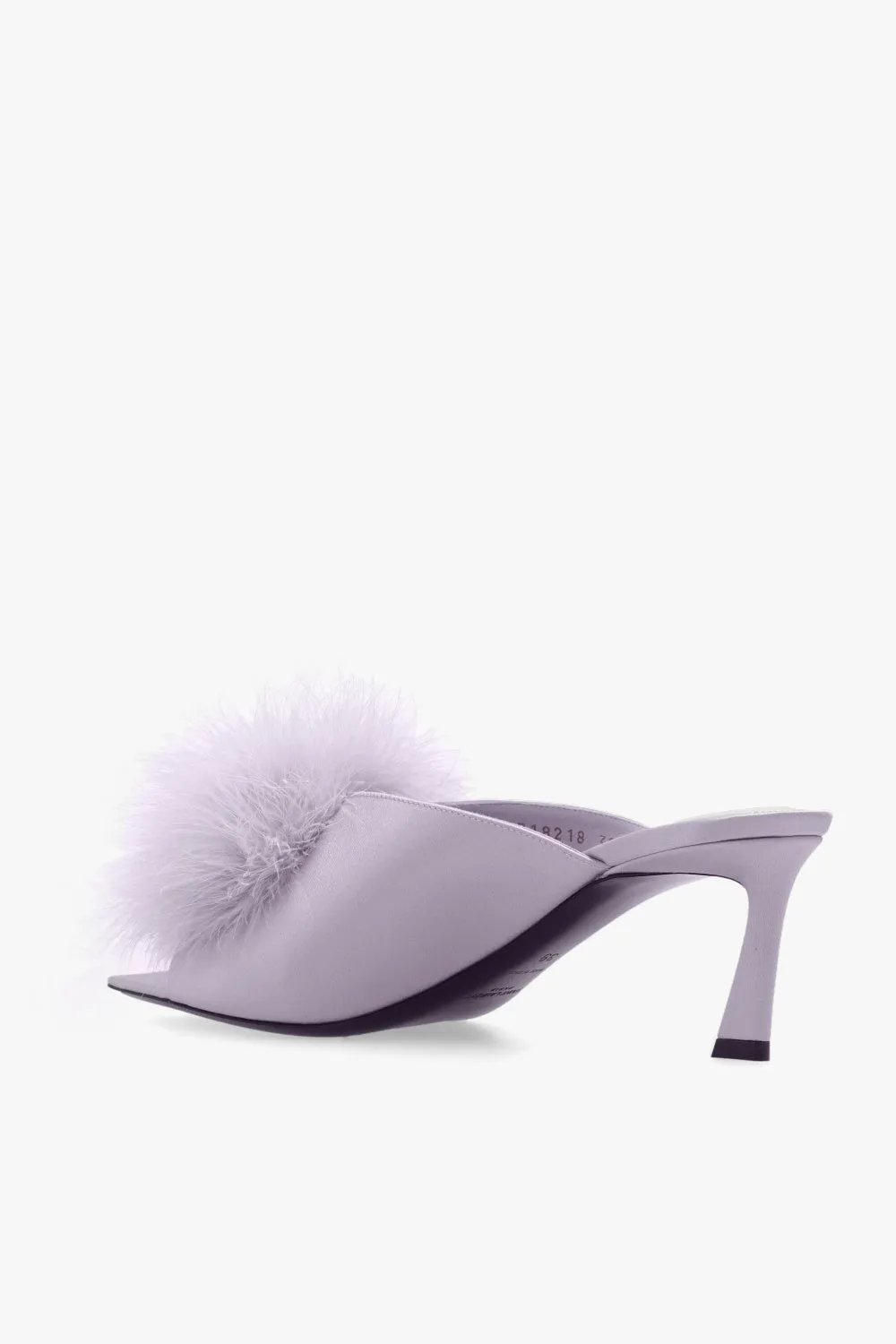Saint Laurent New Women's Light Purple Mae Slip-On Mules Shoes