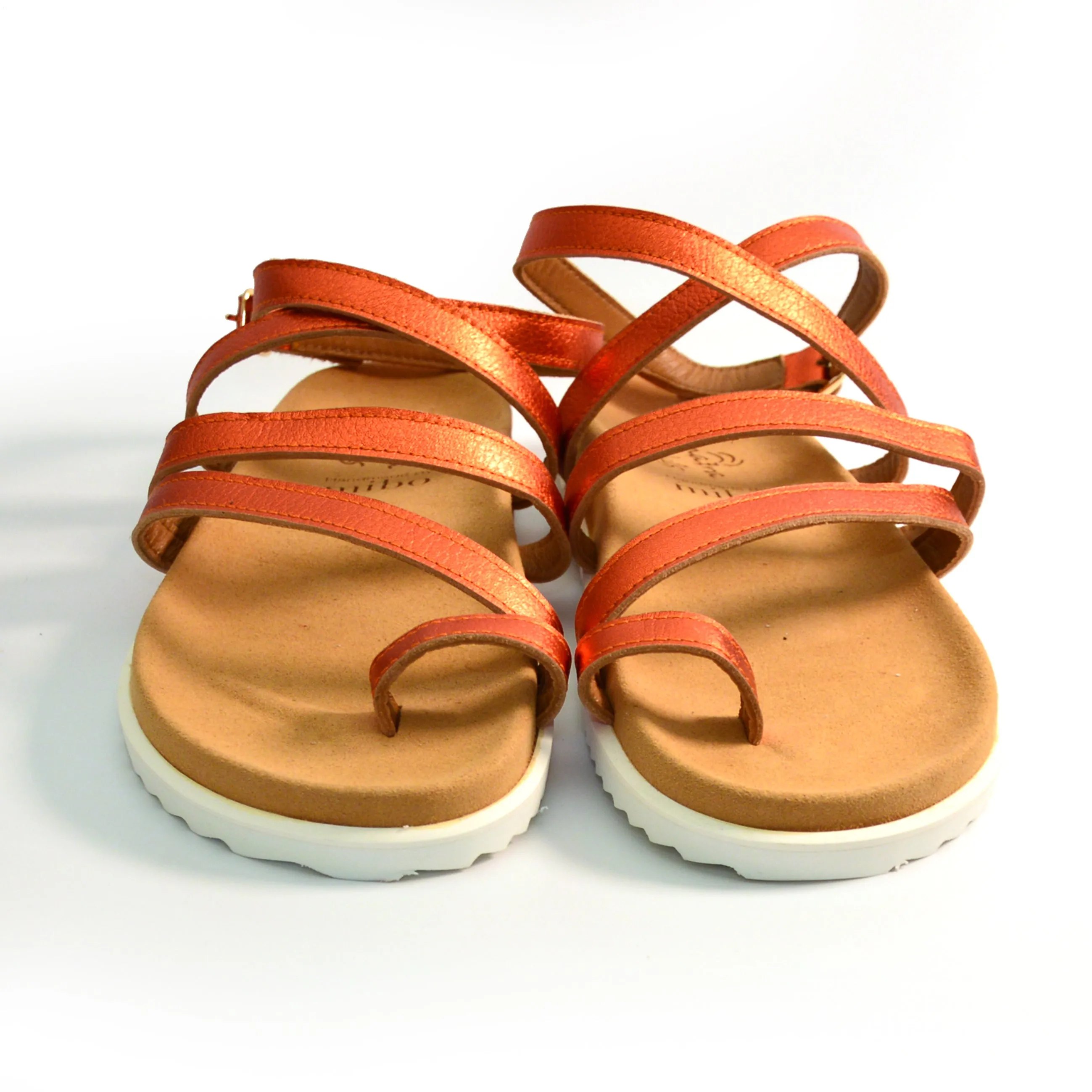 SAMPLE SALE Blaze orange gladiator sandals