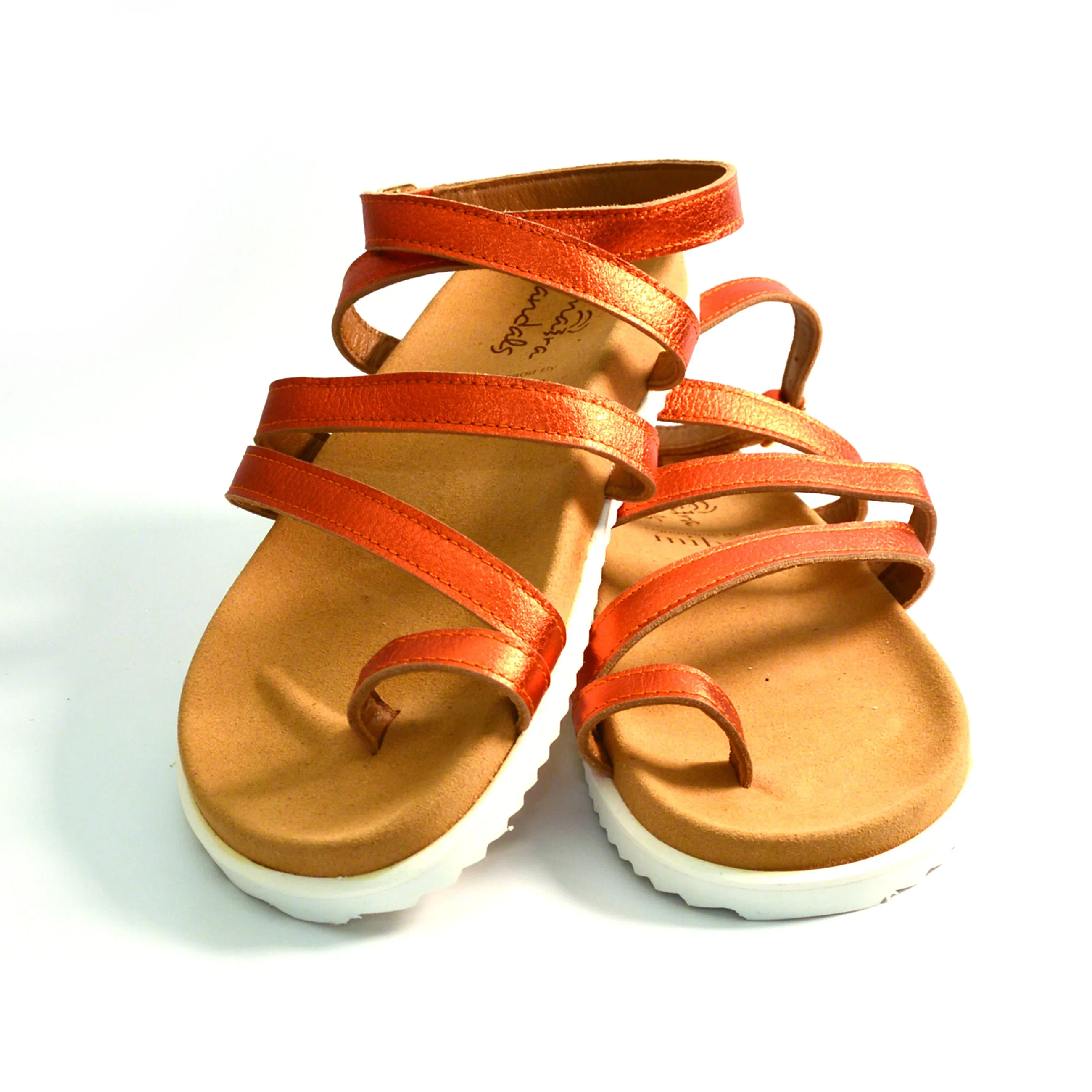 SAMPLE SALE Blaze orange gladiator sandals