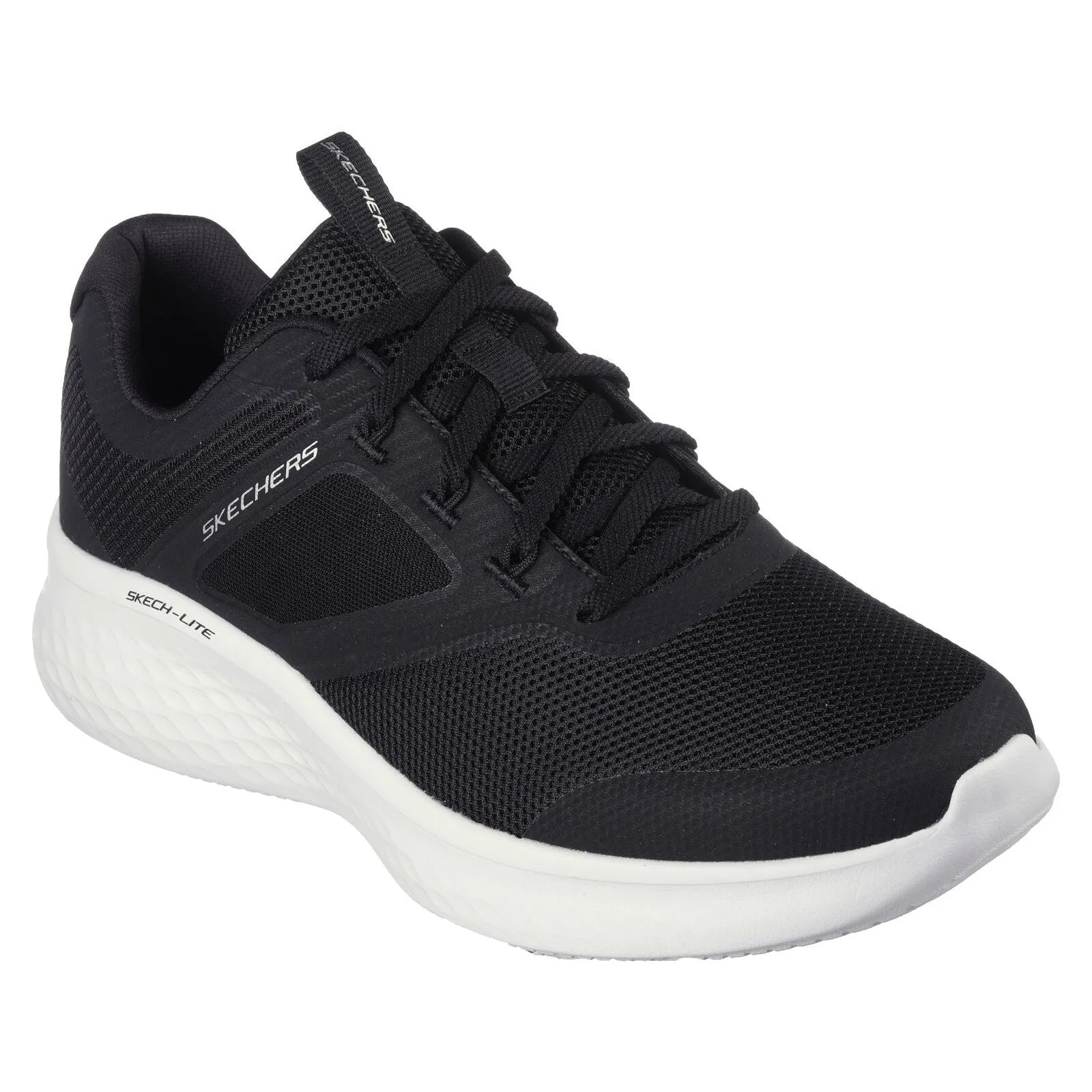 Skechers 232594 Skech Lite Pro New Century Mens Black And White Textile Lace Up Trainers