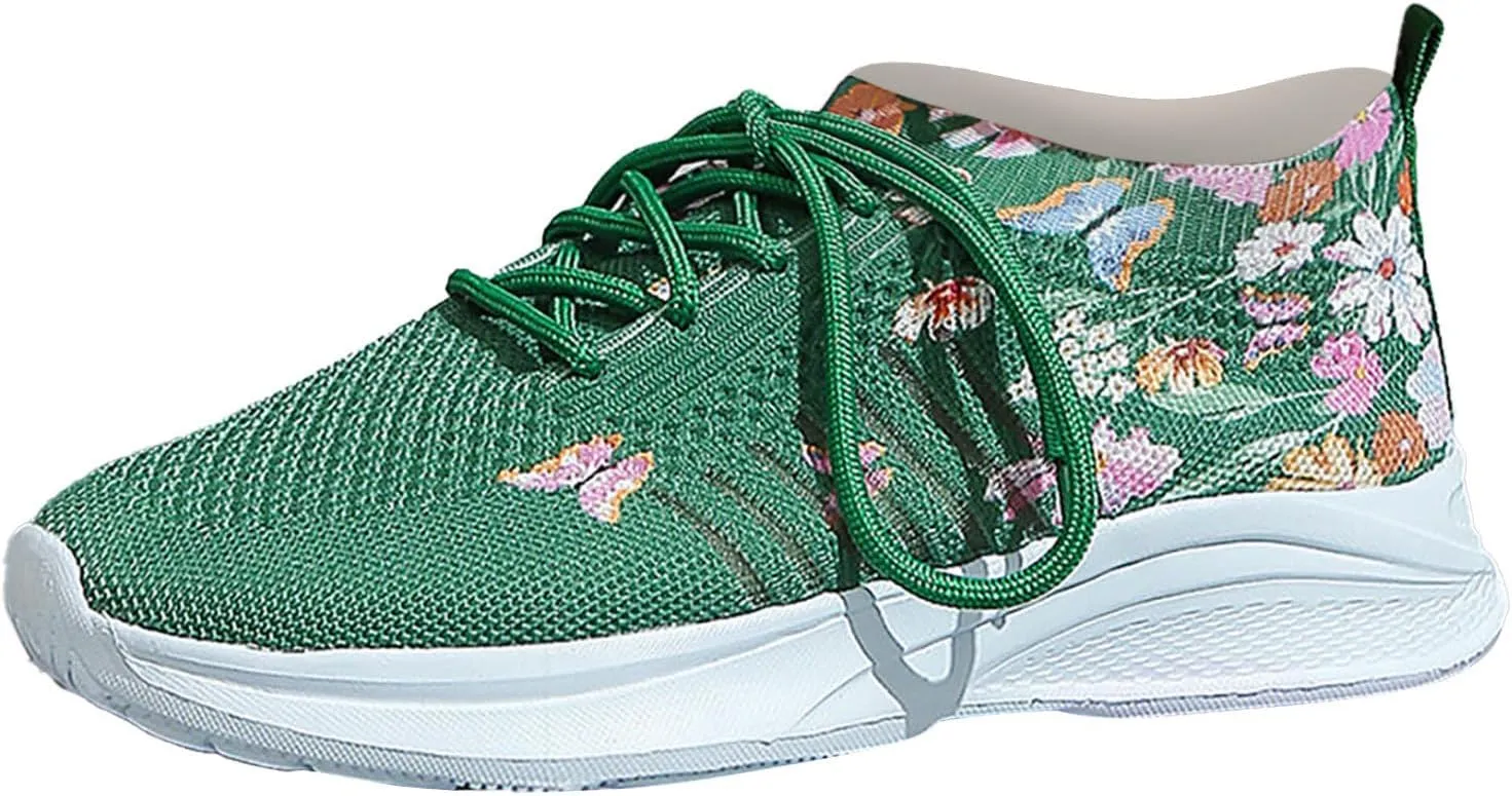 Slip on Walking Shoes Women Dressy Knitted Non Slip Running Shoes Wide Width Breathable Gym Workout Shoes Ladies 2024 Fashion Sneakers