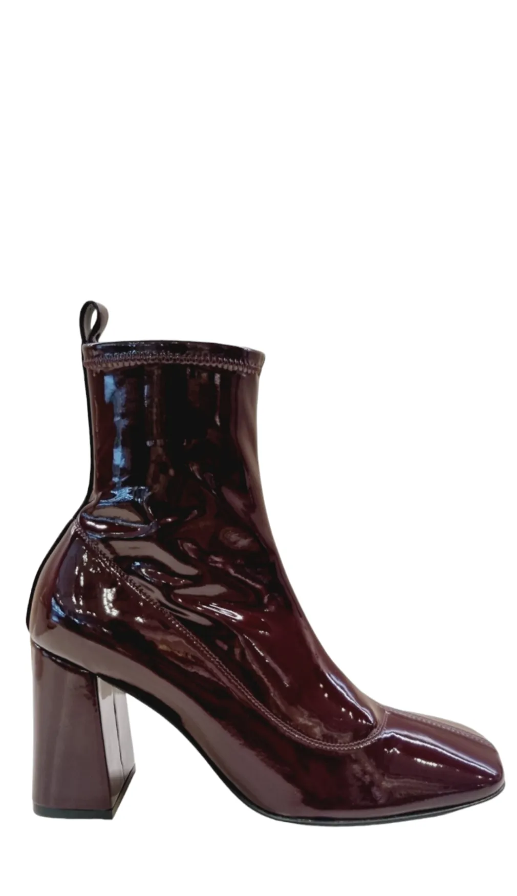 Sr Alicia Burgundy Patent Boots
