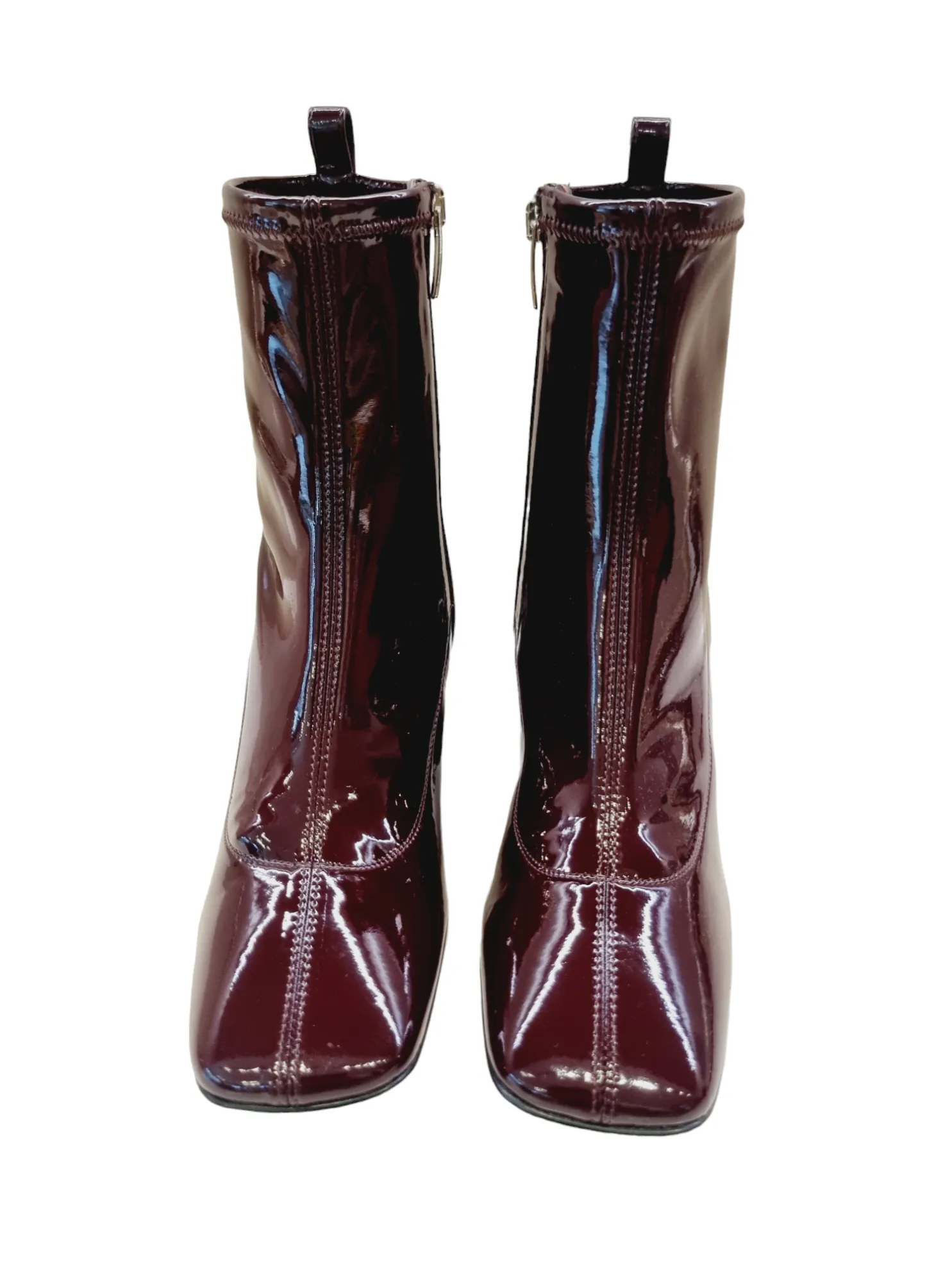 Sr Alicia Burgundy Patent Boots