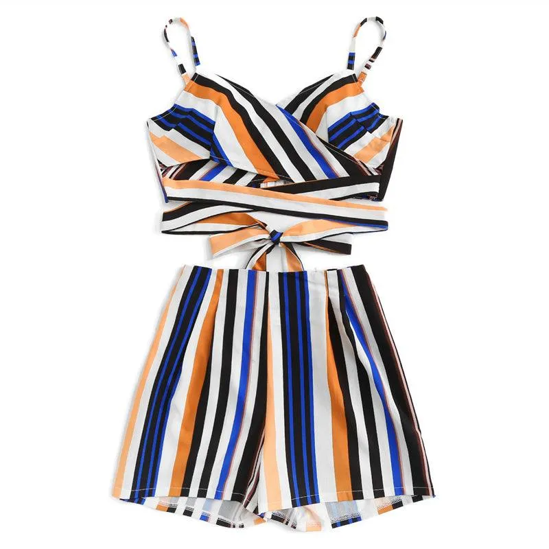 STRIPE IT RIGHT SHORT SET