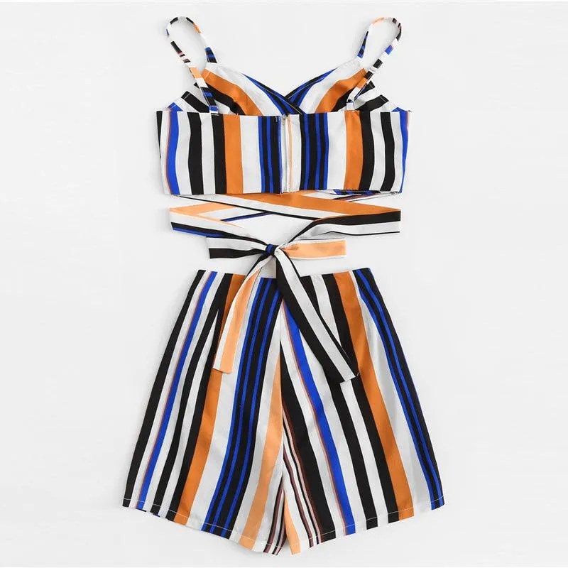 STRIPE IT RIGHT SHORT SET