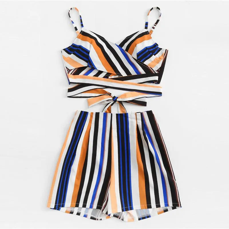 STRIPE IT RIGHT SHORT SET