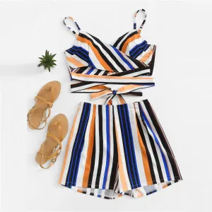 STRIPE IT RIGHT SHORT SET