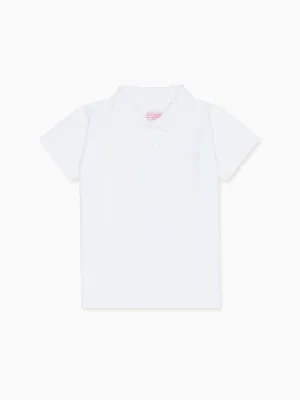 White Camilo Boy Polo Shirt