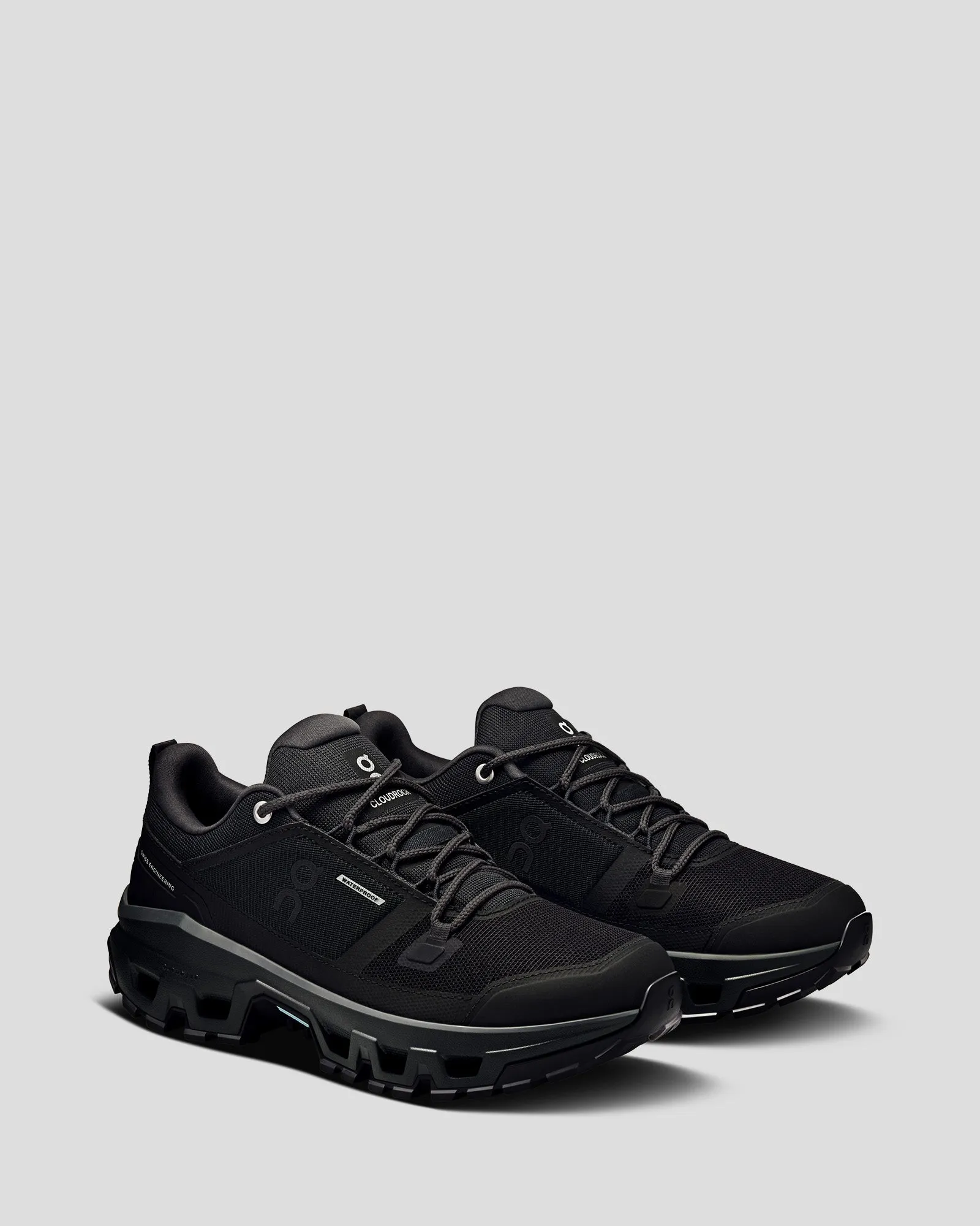 Women's On Running Cloudrock Low Hiking Shoes - Black/Black